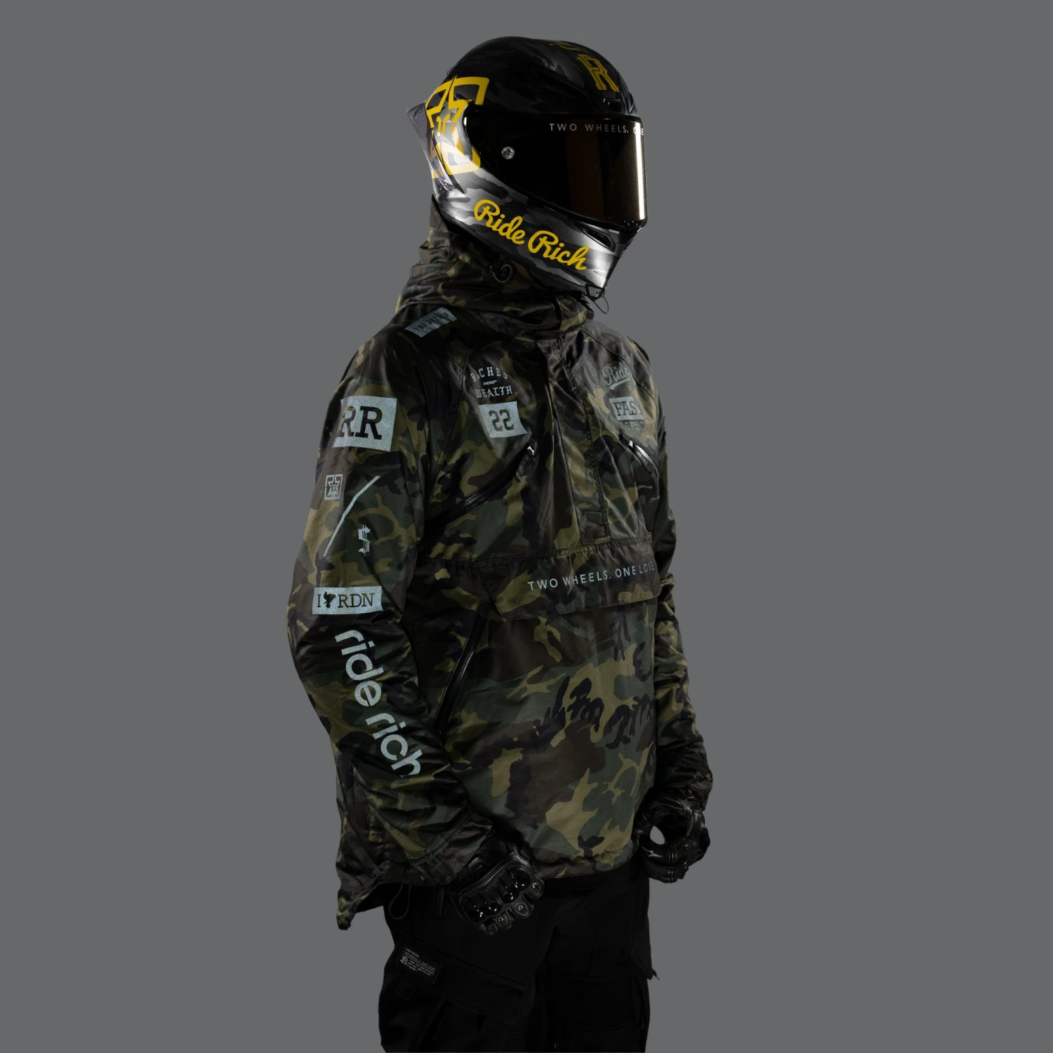 Ride Rich Armoured Collection Concord™ Armoured Anorak Jacket {RR GP/Woodland Camo} 6 Ride Rich Armoured Collection Concord™ Armoured Anorak Jacket {RR GP/Woodland Camo}