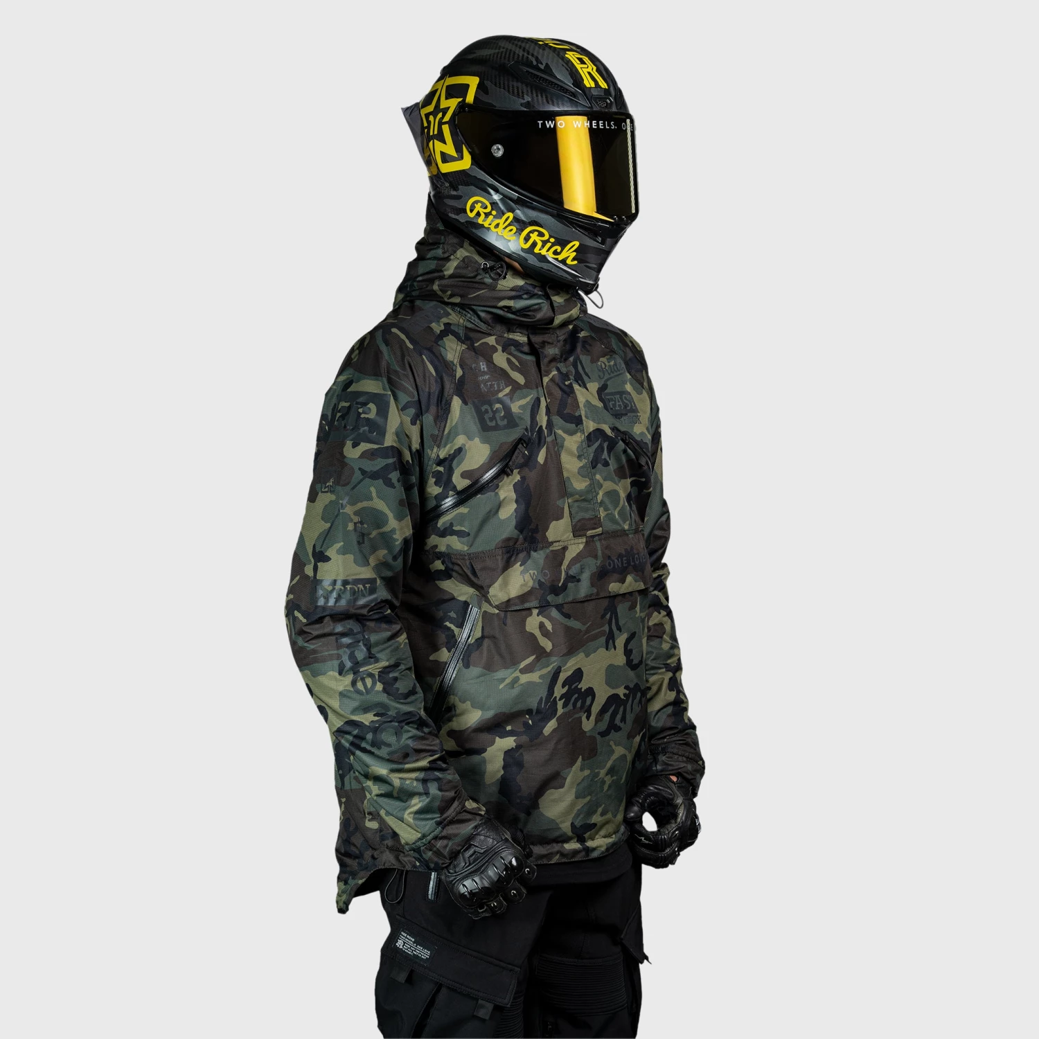 Ride Rich Armoured Collection Concord™ Armoured Anorak Jacket {RR GP/Woodland Camo} 5 Ride Rich Armoured Collection Concord™ Armoured Anorak Jacket {RR GP/Woodland Camo}