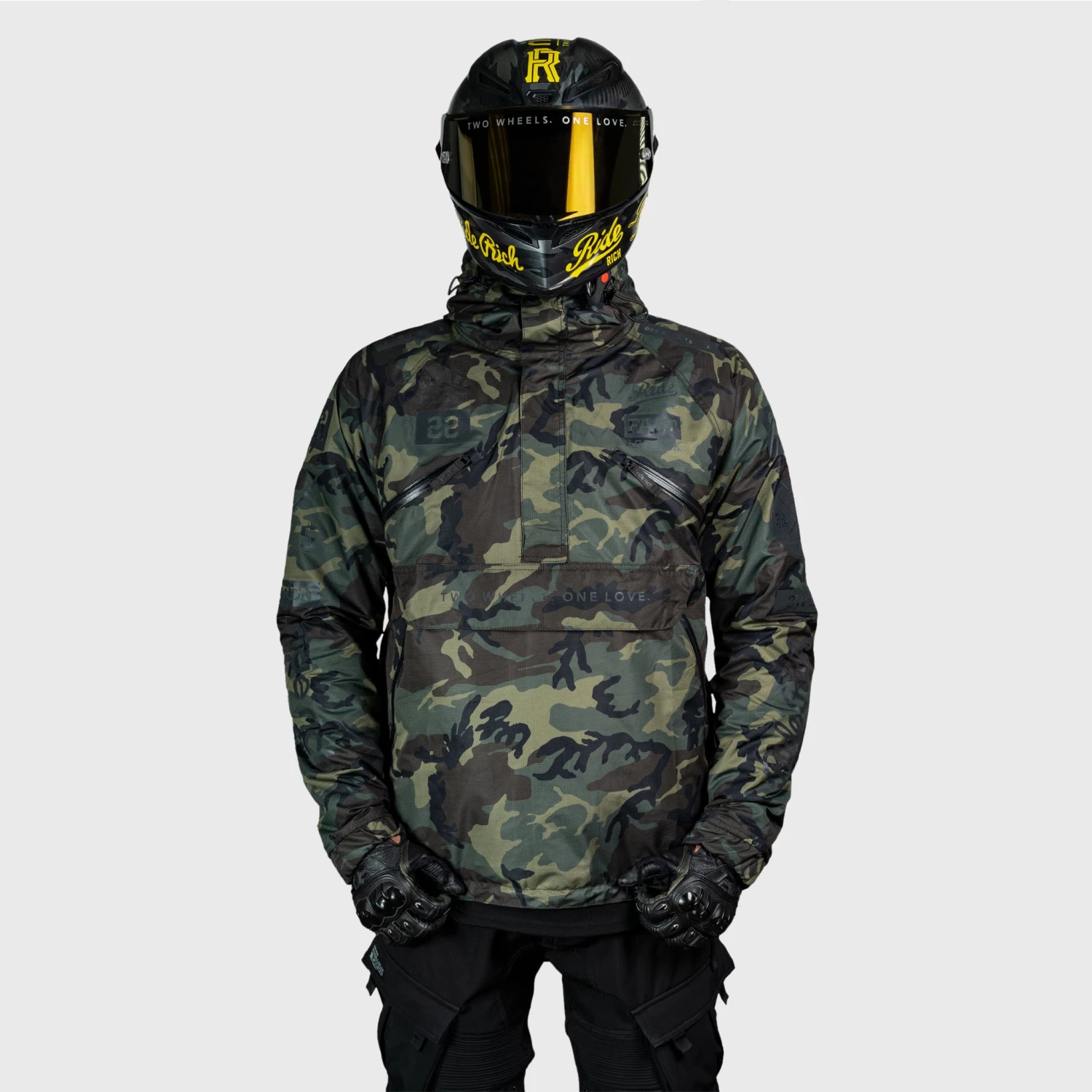 Ride Rich Armoured Collection Concord™ Armoured Anorak Jacket {RR GP/Woodland Camo} 3 Ride Rich Armoured Collection Concord™ Armoured Anorak Jacket {RR GP/Woodland Camo}