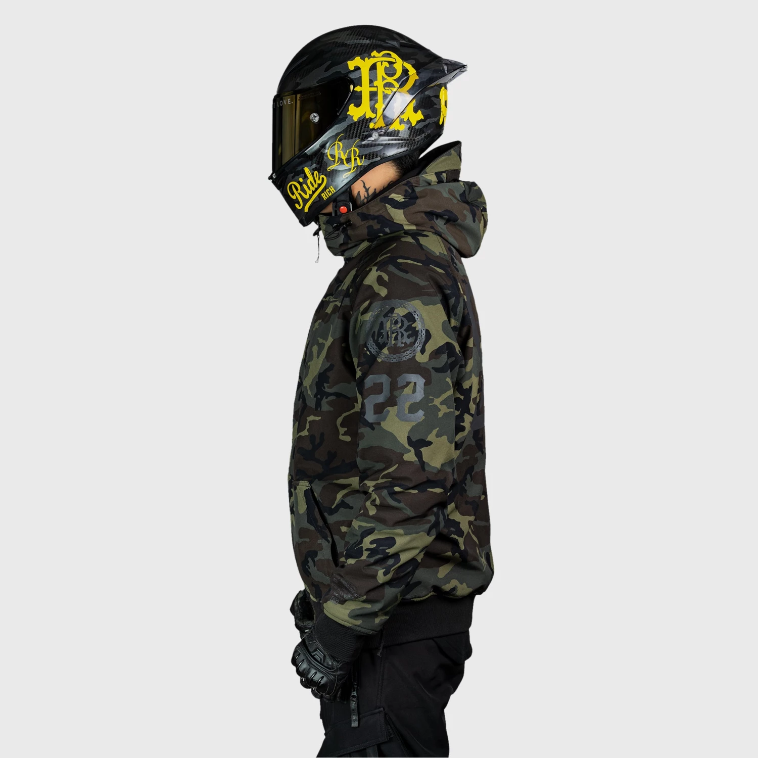 Ride Rich Regency™ Armoured Softshell Hooded Jacket {Squad/Woodland Camo} 7 Ride Rich Regency™ Armoured Softshell Hooded Jacket {Squad/Woodland Camo}