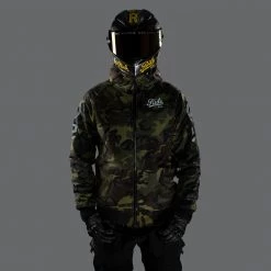 Ride Rich Regency™ Armoured Softshell Hooded Jacket {Squad/Woodland Camo}