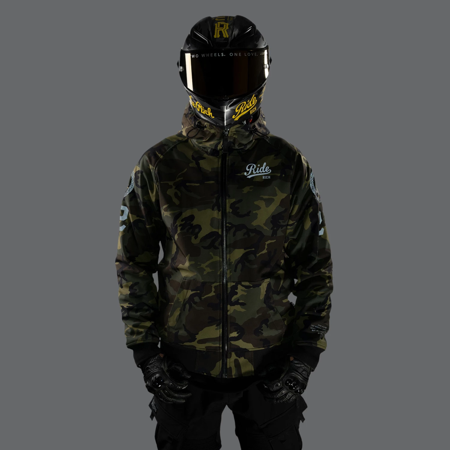 Ride Rich Regency™ Armoured Softshell Hooded Jacket {Squad/Woodland Camo} 4 Ride Rich Regency™ Armoured Softshell Hooded Jacket {Squad/Woodland Camo}