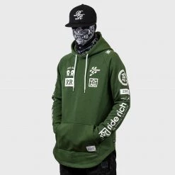 Ride Rich Branded V2 Scoop Pullover Hoodie {Military Green} Premium Collection