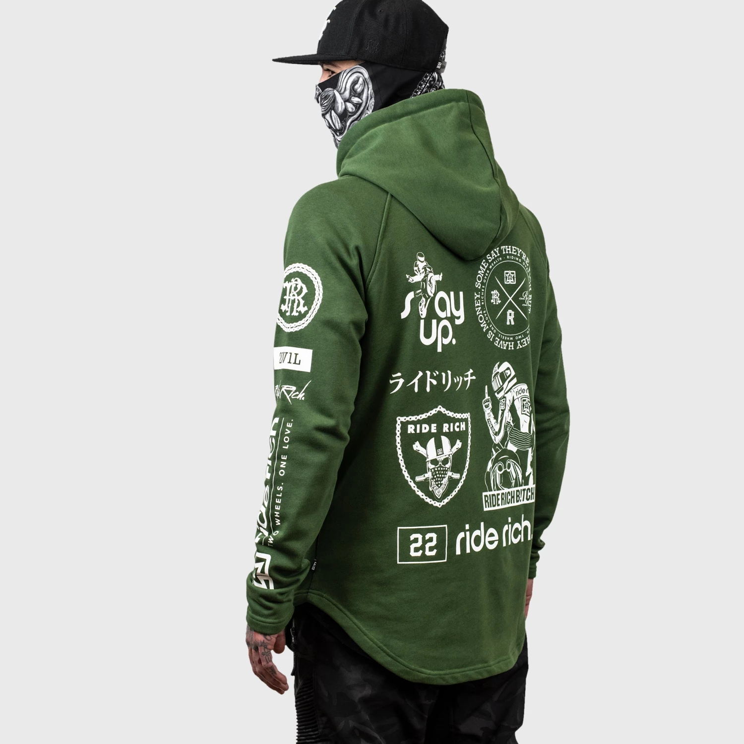 Ride Rich Branded V2 Scoop Pullover Hoodie {Military Green} Premium Collection 6 Ride Rich Branded V2 Scoop Pullover Hoodie {Military Green} Premium Collection