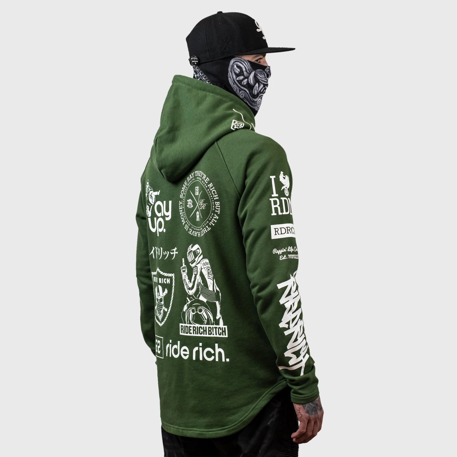 Ride Rich Branded V2 Scoop Pullover Hoodie {Military Green} Premium Collection 8 Ride Rich Branded V2 Scoop Pullover Hoodie {Military Green} Premium Collection