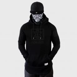 Ride Rich Premium Collection Home Grown 808 Edition Scoop Pullover Hoodie {Black On Black}