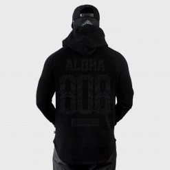 Ride Rich Premium Collection Home Grown 808 Edition Scoop Pullover Hoodie {Black On Black}