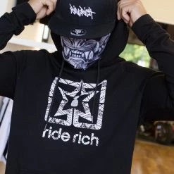 Ride Rich Home Grown 808 Edition Scoop Pullover Hoodie {Black}