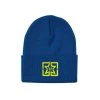 Accessories Ride Rich Emblem Knit Beanie {Blue/Yellow}