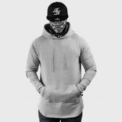 Ride Rich Blank Scoop Pullover Hoodie {Heather Grey} Premium Collection