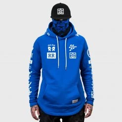 Ride Rich Branded V2 Scoop Pullover Hoodie {Blue} Premium Collection