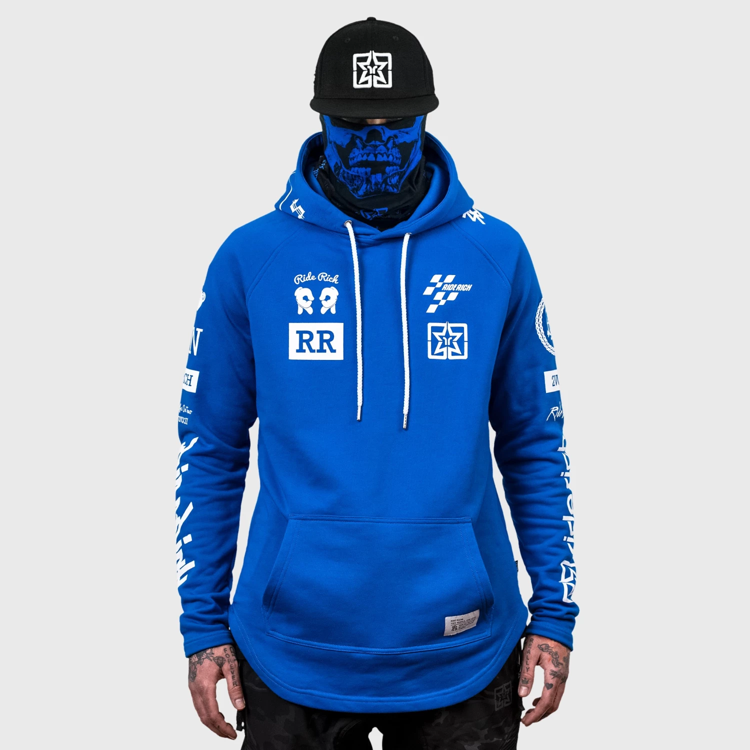 Ride Rich Branded V2 Scoop Pullover Hoodie {Blue} Premium Collection 3 Ride Rich Branded V2 Scoop Pullover Hoodie {Blue} Premium Collection