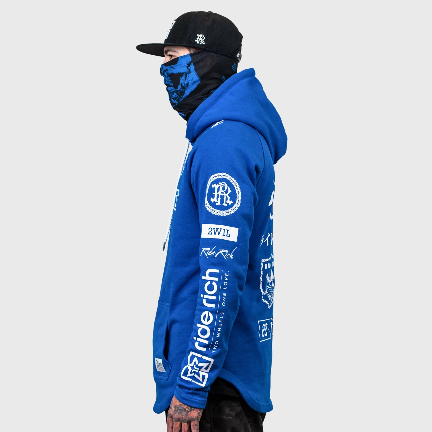 Ride Rich Branded V2 Scoop Pullover Hoodie {Blue} Premium Collection 5 Ride Rich Branded V2 Scoop Pullover Hoodie {Blue} Premium Collection