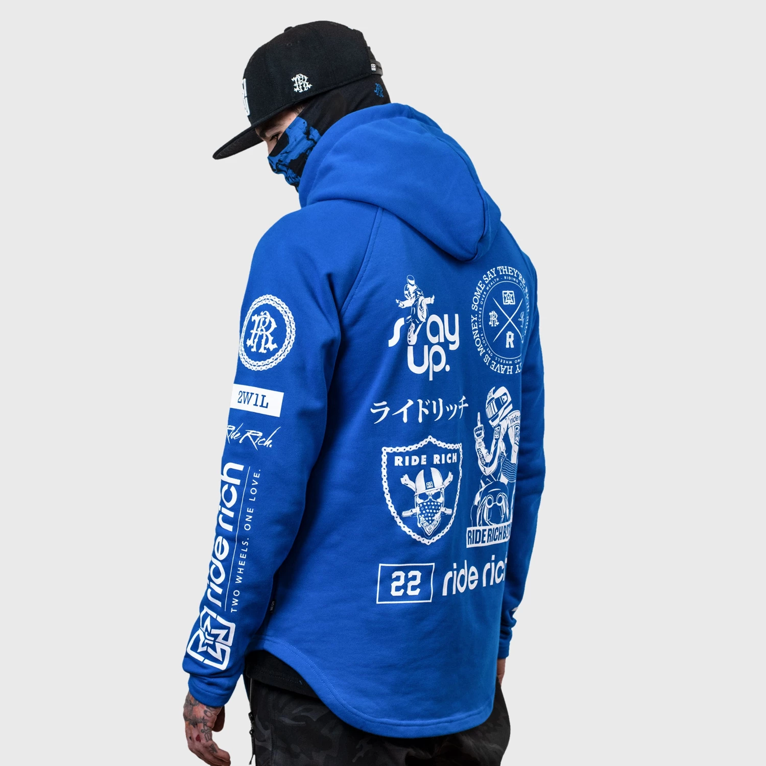 Ride Rich Branded V2 Scoop Pullover Hoodie {Blue} Premium Collection 6 Ride Rich Branded V2 Scoop Pullover Hoodie {Blue} Premium Collection