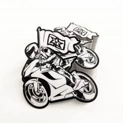 Ride Rich Like Champions Vinyl Sticker {White}