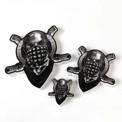 Ride Rich Chrome & Bones Vinyl Sticker {Medium)