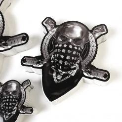 Ride Rich Chrome & Bones Vinyl Sticker {Medium)