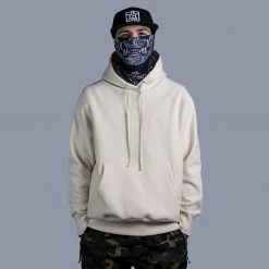 Ride Rich 2W1L Embroidered Pullover Hoodie {Natural}