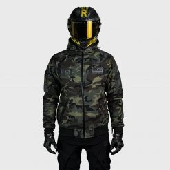 Ride Rich Regency™ Armoured Softshell Hooded Jacket {RR GP/Woodland Camo} New Arrivals