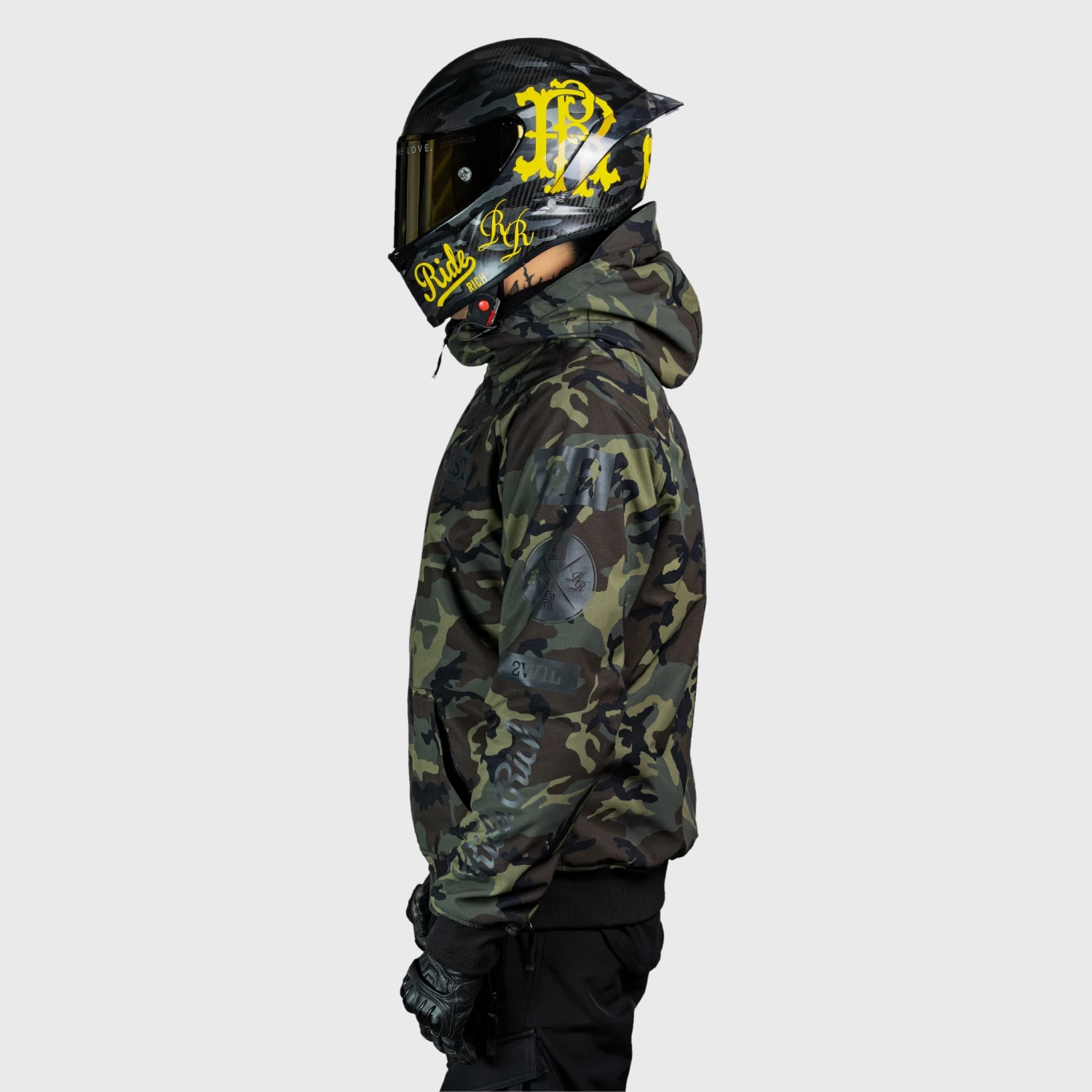 Ride Rich Regency™ Armoured Softshell Hooded Jacket {RR GP/Woodland Camo} New Arrivals 15 Ride Rich Regency™ Armoured Softshell Hooded Jacket {RR GP/Woodland Camo} New Arrivals