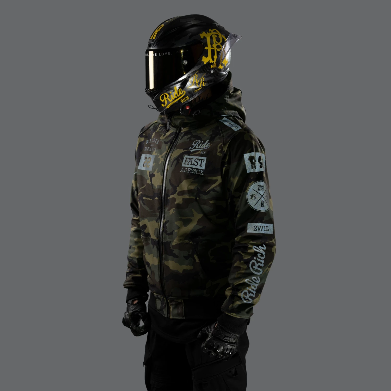 Ride Rich Regency™ Armoured Softshell Hooded Jacket {RR GP/Woodland Camo} New Arrivals 18 Ride Rich Regency™ Armoured Softshell Hooded Jacket {RR GP/Woodland Camo} New Arrivals