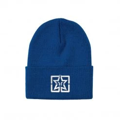 Accessories Ride Rich Emblem Knit Beanie {Blue}