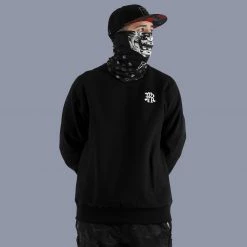 Ride Rich New Arrivals Filigree Embroidered Crew Neck Sweatshirt {Black}