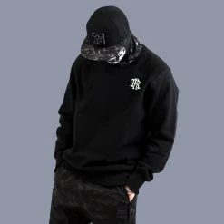 Ride Rich New Arrivals Filigree Embroidered Crew Neck Sweatshirt {Black}