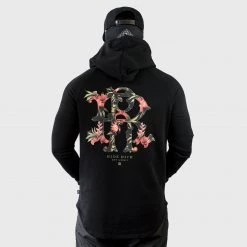 Ride Rich RR Filigree & Flowers Scoop Pullover Hoodie {Black} Premium Collection