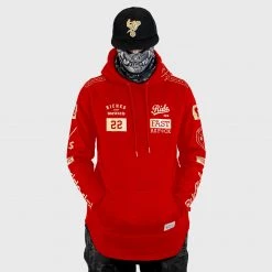 Ride Rich RR GP Scoop Pullover Hoodie {Gold On Red}
