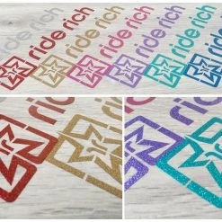 Ride Rich Glitter Vinyl Decal
