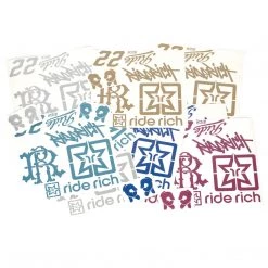 Ride Rich Helmet Glitter Vinyl Decal Kit Vinyl Decals & Stickers