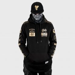 Ride Rich RR GP Scoop Pullover Hoodie {Gold On Black} Premium Collection