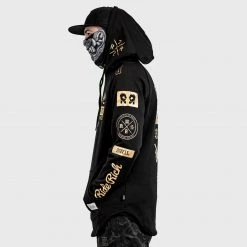 Ride Rich RR GP Scoop Pullover Hoodie {Gold On Black} Premium Collection 10 Ride Rich RR GP Scoop Pullover Hoodie {Gold On Black} Premium Collection
