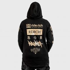 Ride Rich RR GP Scoop Pullover Hoodie {Gold On Black} Premium Collection 11 Ride Rich RR GP Scoop Pullover Hoodie {Gold On Black} Premium Collection