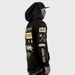 Ride Rich RR GP Scoop Pullover Hoodie {Gold On Black} Premium Collection 12 Ride Rich RR GP Scoop Pullover Hoodie {Gold On Black} Premium Collection