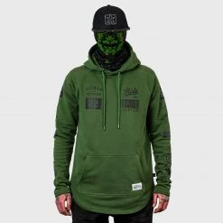 Ride Rich Premium Collection RR GP Scoop Pullover Hoodie {Military Green}