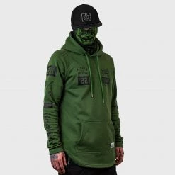 Ride Rich Premium Collection RR GP Scoop Pullover Hoodie {Military Green}