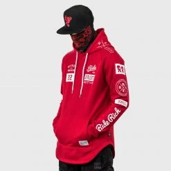 Ride Rich RR GP Scoop Pullover Hoodie {Red}