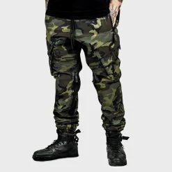 Ride Rich New Arrivals Unit 16™ Armoured Softshell Cargo Joggers {Woodland Camo}