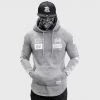 Ride Rich RR GP Scoop Pullover Hoodie {White On Heather Grey}