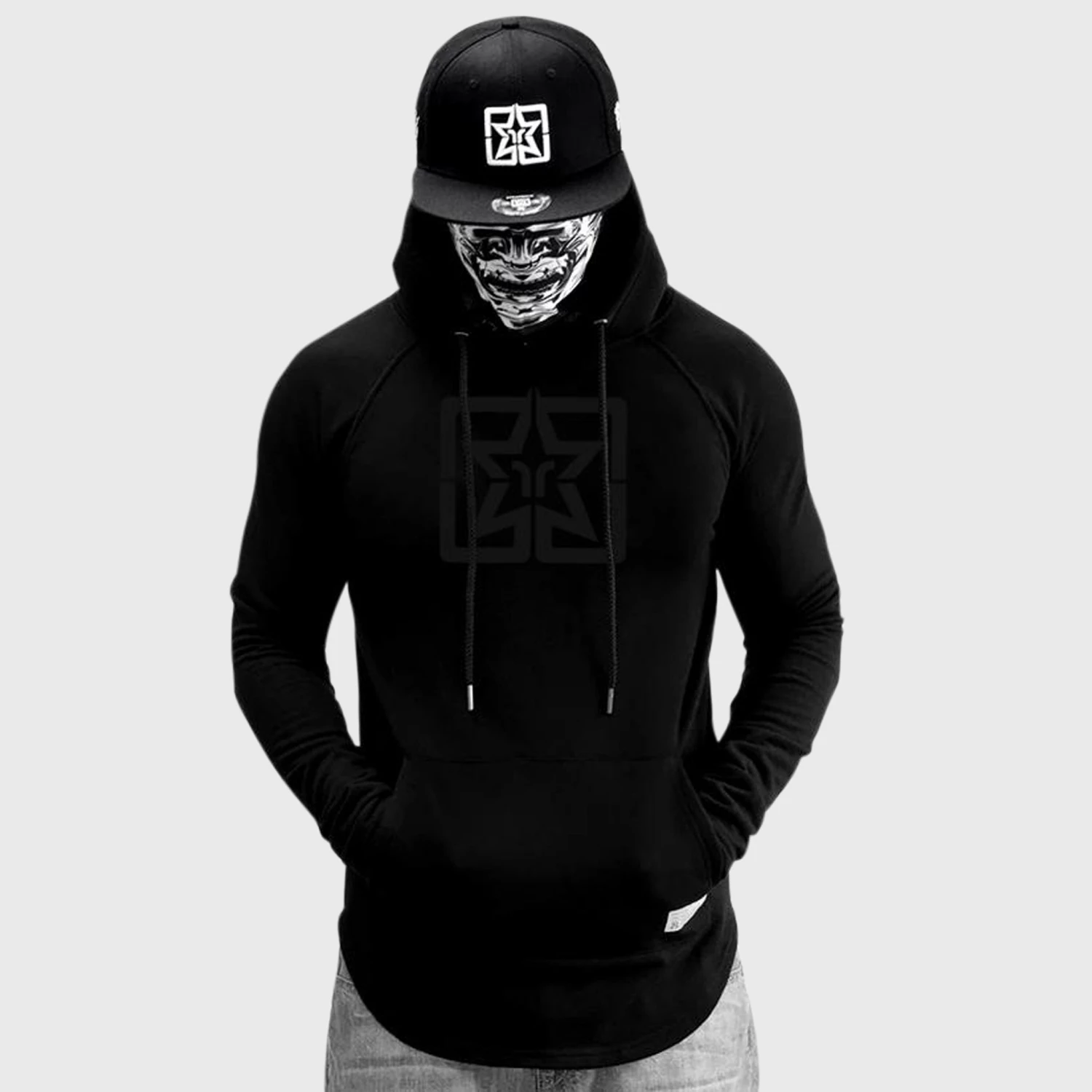 Premium Collection Ride Rich Emblem Scoop Pullover Hoodie {Black On Black} 3 Premium Collection Ride Rich Emblem Scoop Pullover Hoodie {Black On Black}