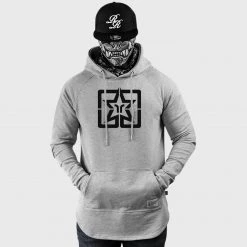 Ride Rich Emblem Scoop Pullover Hoodie {Heather Grey} Premium Collection