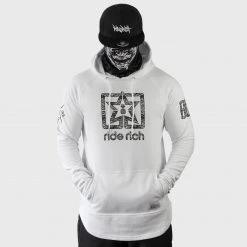 Ride Rich Home Grown 808 Edition Scoop Pullover Hoodie {White}
