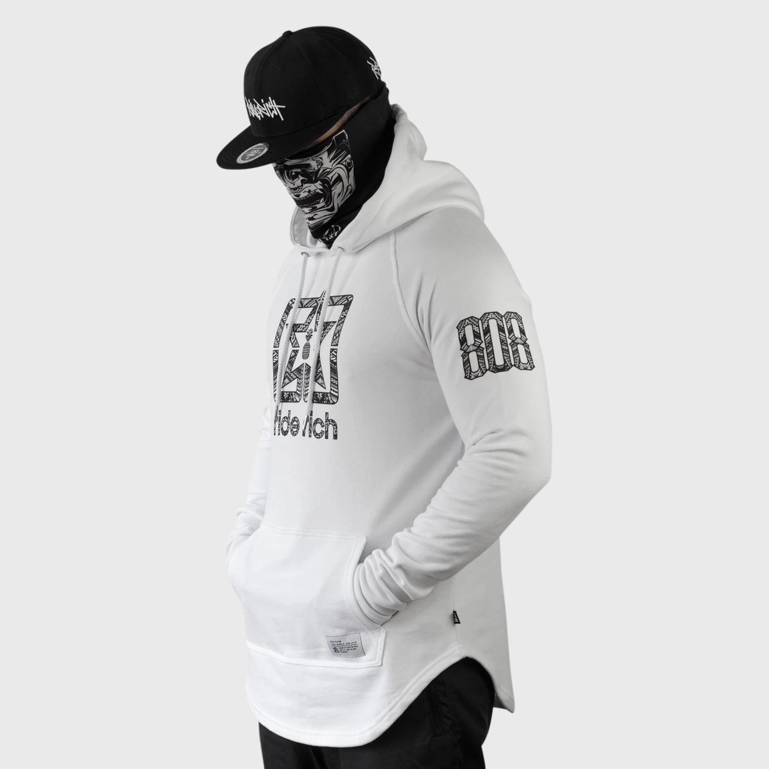 Ride Rich Home Grown 808 Edition Scoop Pullover Hoodie {White} 4 Ride Rich Home Grown 808 Edition Scoop Pullover Hoodie {White}
