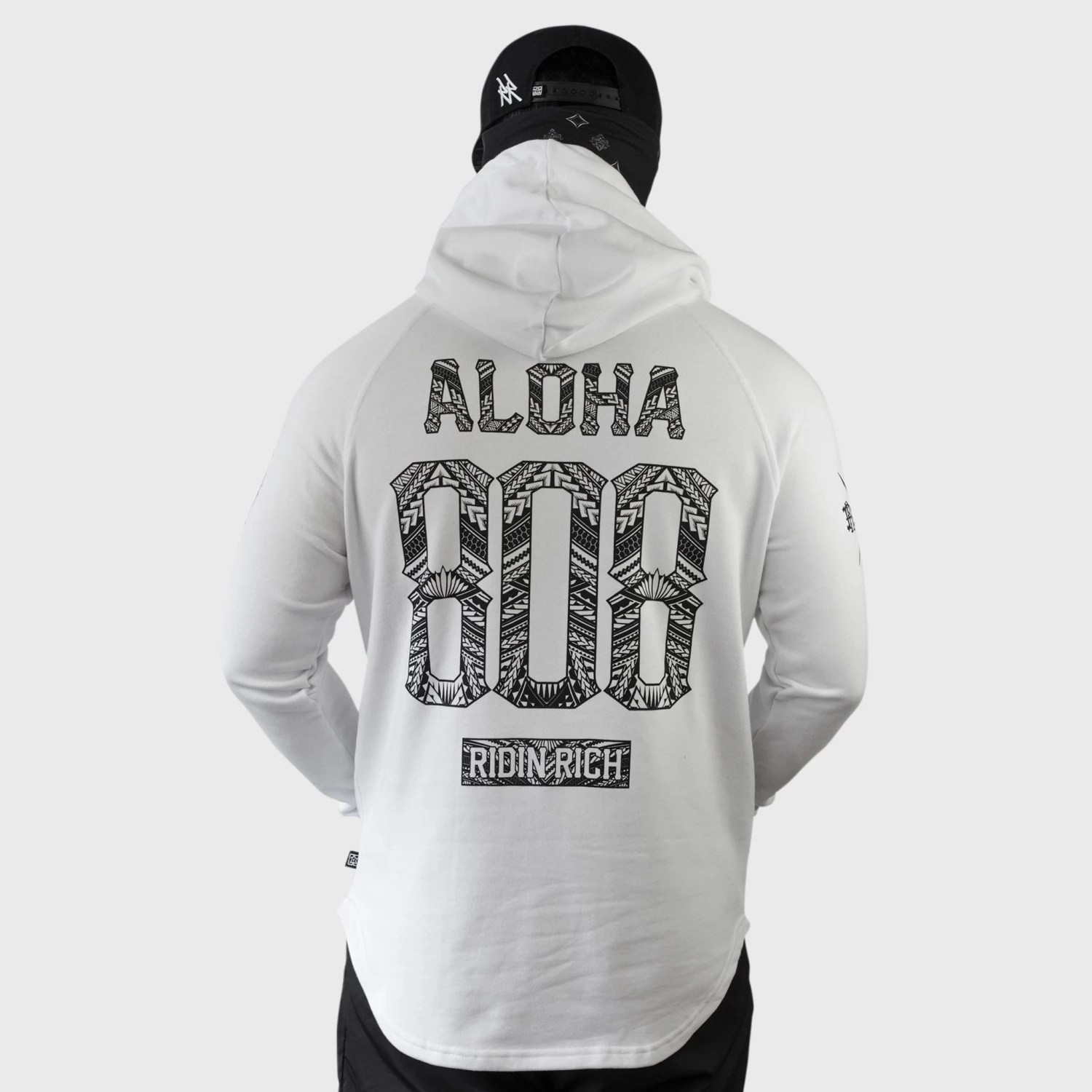 Ride Rich Home Grown 808 Edition Scoop Pullover Hoodie {White} 7 Ride Rich Home Grown 808 Edition Scoop Pullover Hoodie {White}