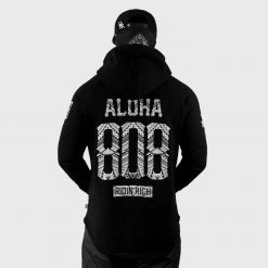 Ride Rich Home Grown 808 Edition Scoop Pullover Hoodie {Black}