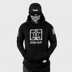 Ride Rich Home Grown 808 Edition Scoop Pullover Hoodie {Black}