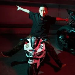 Ride Rich Rep Life On Two Embroidered Youth Tee New Arrivals