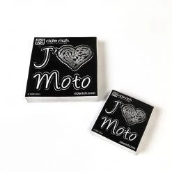 Ride Rich Vinyl Decals & Stickers J'adore La Moto Vinyl Sticker {Small}